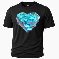 Cool Shark Love Heart Cooling Performance Crew T-Shirt