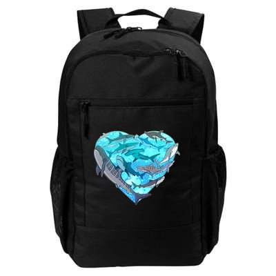Cool Shark Love Heart Backpack
