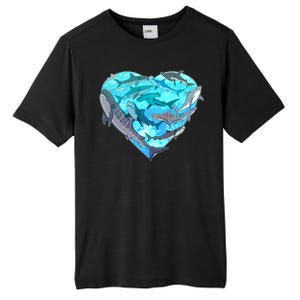 Cool Shark Love Heart Tall Fusion ChromaSoft Performance T-Shirt