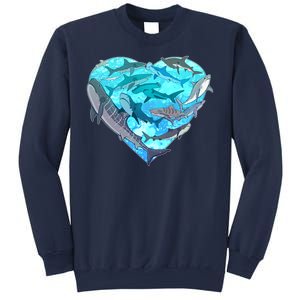 Cool Shark Love Heart Sweatshirt