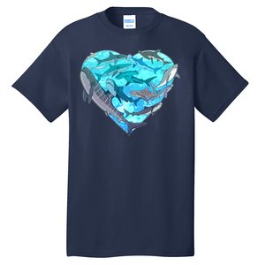 Cool Shark Love Heart Tall T-Shirt