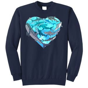 Cool Shark Love Heart Tall Sweatshirt