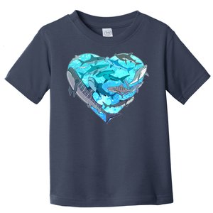 Cool Shark Love Heart Toddler T-Shirt