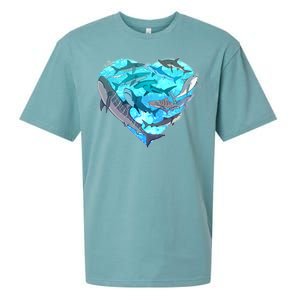 Cool Shark Love Heart Sueded Cloud Jersey T-Shirt