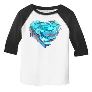 Cool Shark Love Heart Toddler Fine Jersey T-Shirt