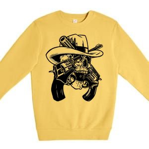 Cool Skull Guns Crossbones Premium Crewneck Sweatshirt