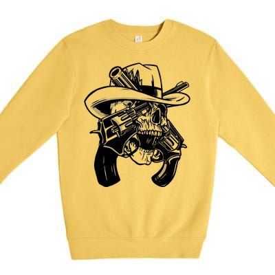 Cool Skull Guns Crossbones Premium Crewneck Sweatshirt