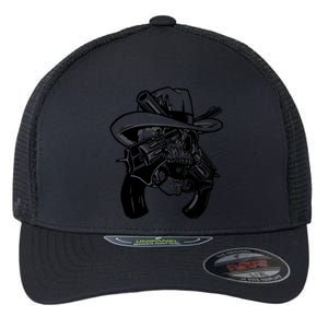 Cool Skull Guns Crossbones Flexfit Unipanel Trucker Cap