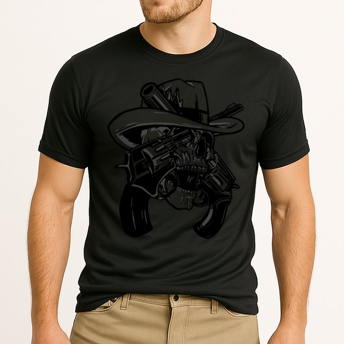 Cool Skull Guns Crossbones Cooling Performance Crew T-Shirt