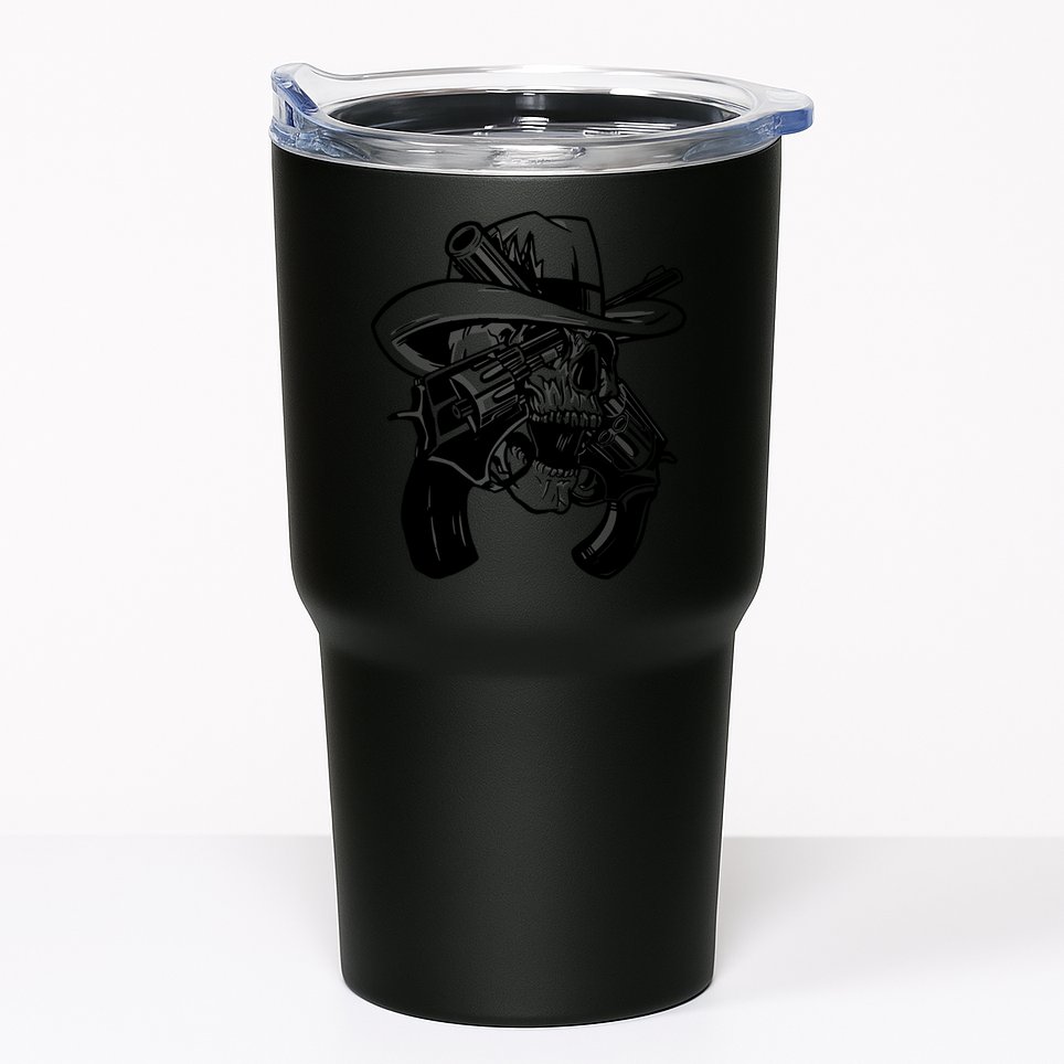 Cool Skull Guns Crossbones Tumbler