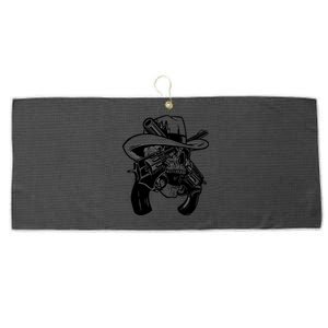 Cool Skull Guns Crossbones Large Microfiber Waffle Golf Towel