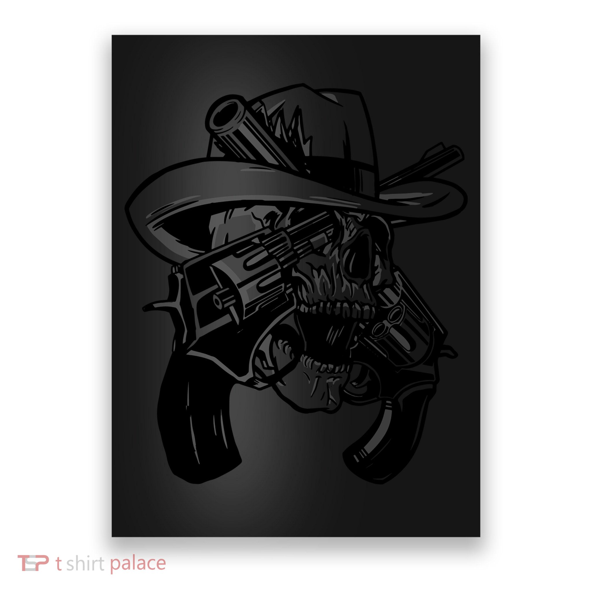 Cool Skull Guns Crossbones Poster