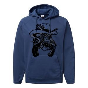 Cool Skull Guns Crossbones Performance Fleece Hoodie