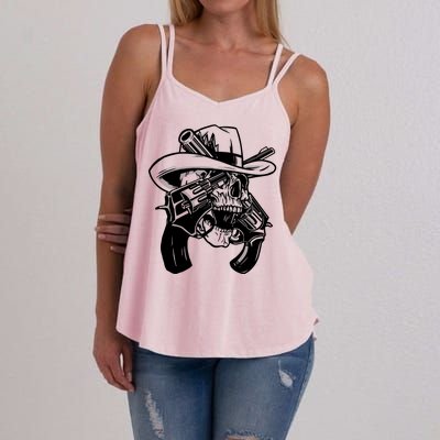 Cool Skull Guns Crossbones Women's Strappy Tank