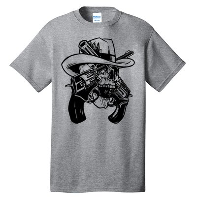 Cool Skull Guns Crossbones Tall T-Shirt