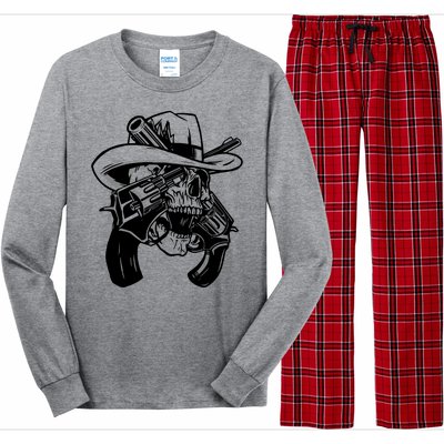 Cool Skull Guns Crossbones Long Sleeve Pajama Set