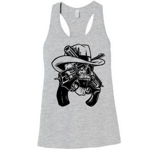 Cool Skull Guns Crossbones Women's Racerback Tank