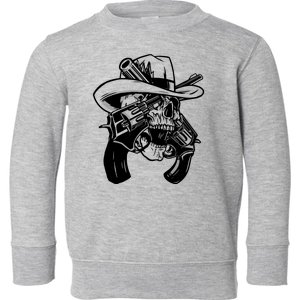 Cool Skull Guns Crossbones Toddler Sweatshirt