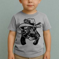 Cool Skull Guns Crossbones Toddler T-Shirt
