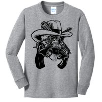 Cool Skull Guns Crossbones Kids Long Sleeve Shirt