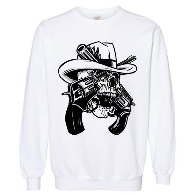 Cool Skull Guns Crossbones Garment-Dyed Sweatshirt