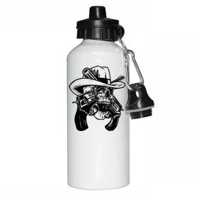 Cool Skull Guns Crossbones Aluminum Water Bottle 