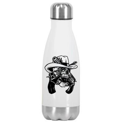 Cool Skull Guns Crossbones Stainless Steel Insulated Water Bottle