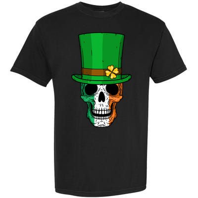 Cool St. Patricks Day Irish Skull Garment-Dyed Heavyweight T-Shirt