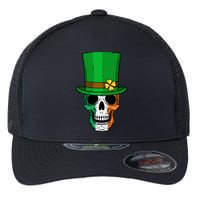 Cool St. Patricks Day Irish Skull Flexfit Unipanel Trucker Cap