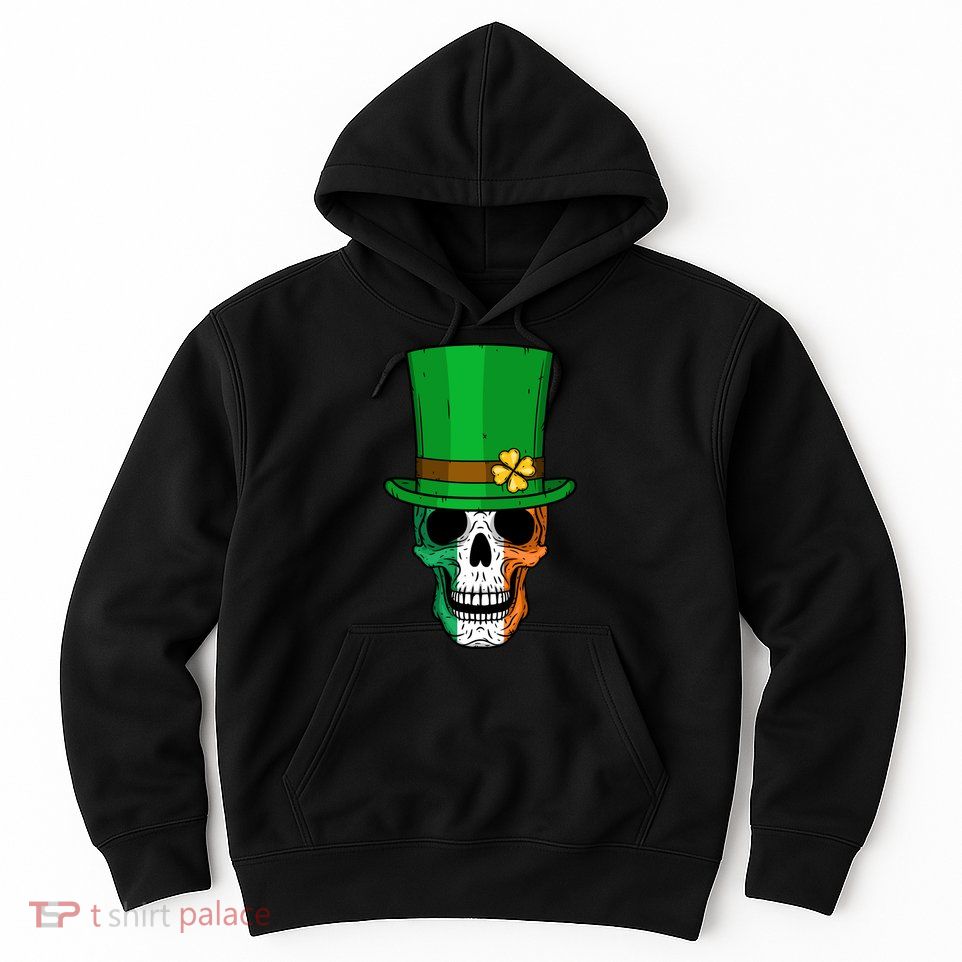 Cool St. Patricks Day Irish Skull Hoodie