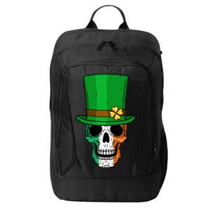 Cool St. Patricks Day Irish Skull City Backpack