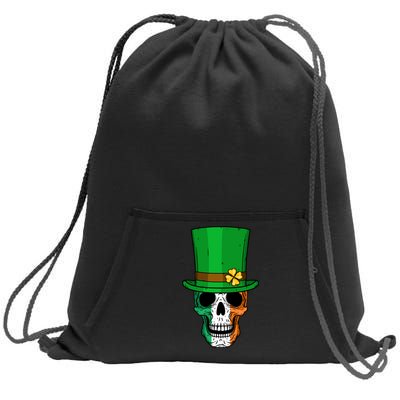 Cool St. Patricks Day Irish Skull Sweatshirt Cinch Pack Bag