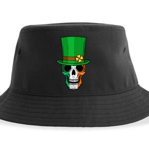 Cool St. Patricks Day Irish Skull Sustainable Bucket Hat