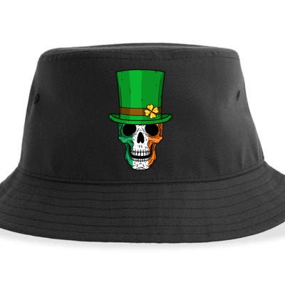 Cool St. Patricks Day Irish Skull Sustainable Bucket Hat