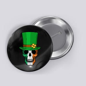 Cool St. Patricks Day Irish Skull Button