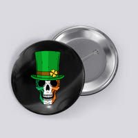 Cool St. Patricks Day Irish Skull Button