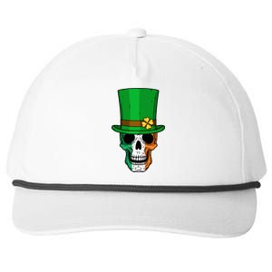 Cool St. Patricks Day Irish Skull Snapback Five-Panel Rope Hat