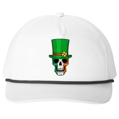 Cool St. Patricks Day Irish Skull Snapback Five-Panel Rope Hat