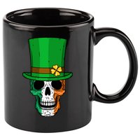 Cool St. Patricks Day Irish Skull 11oz C Handle Ceramic Mug