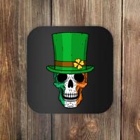 Cool St. Patricks Day Irish Skull Coaster