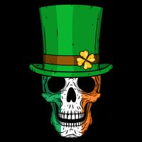 Cool St. Patricks Day Irish Skull Drawstring Bag