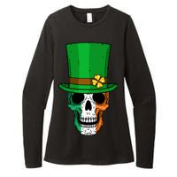 Cool St. Patricks Day Irish Skull Womens CVC Long Sleeve Shirt