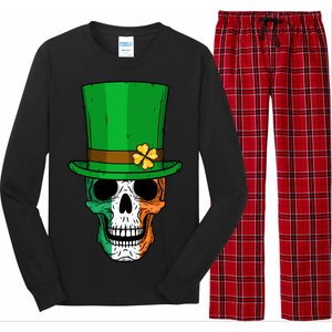 Cool St. Patricks Day Irish Skull Long Sleeve Pajama Set