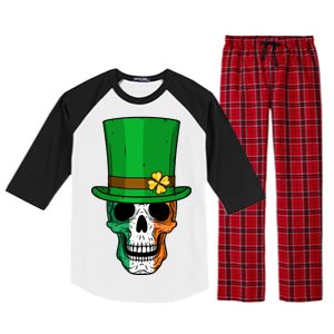 Cool St. Patricks Day Irish Skull Raglan Sleeve Pajama Set