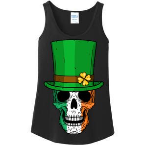 Cool St. Patricks Day Irish Skull Ladies Essential Tank