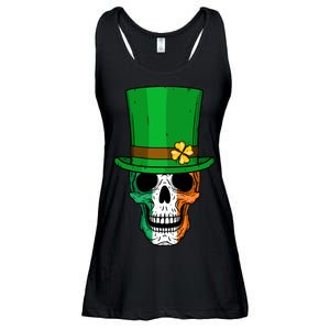 Cool St. Patricks Day Irish Skull Ladies Essential Flowy Tank