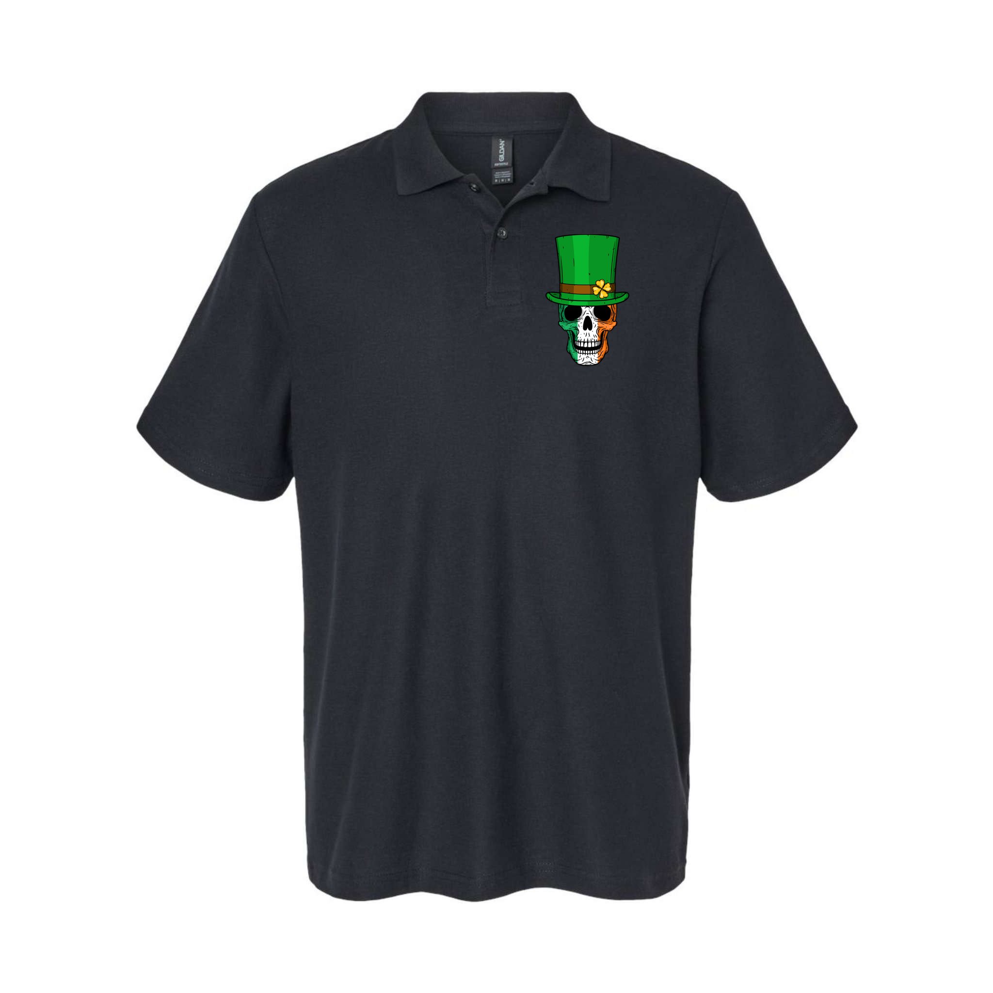 Cool St. Patricks Day Irish Skull Polo