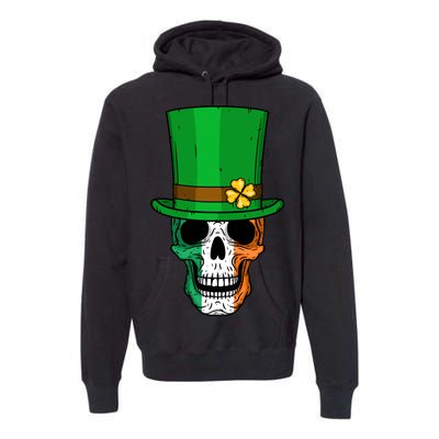 Cool St. Patricks Day Irish Skull Premium Hoodie