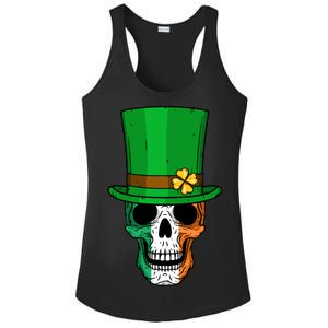 Cool St. Patricks Day Irish Skull Ladies PosiCharge Competitor Racerback Tank