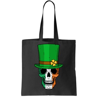 Cool St. Patricks Day Irish Skull Tote Bag